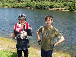 Keir and Sol at Tottiford reservoir