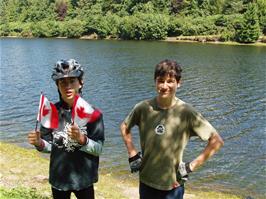 Keir and Sol at Tottiford reservoir