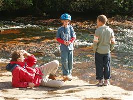 Nick, Donald and Henry by the river Avon