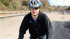 Joe and Josh in the Liskeard Station car park, ready for cycling