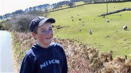Josh very much likes the sheep