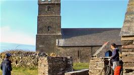 Tintagel Parish Church, on the track to the youth hostel, 29.1 miles into the ride