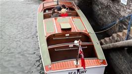 The Speedboat, Sea Fury, that just took us on a 15-minute whizz around the estuary for just £4 each