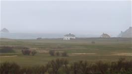 View to a rather misty Booby's Bay, not far from Constantine Bay and the youth hostel at Treyarnon Bay