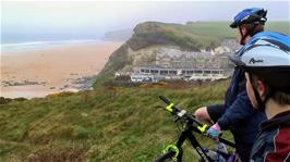 Watergate Bay, 16/1 miles into the ride