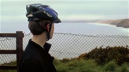 The tide is in as we arrive at Perranporth Youth Hostel, 28.7 miles into the ride