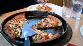 A superb pizza to round off the tour, at Pizza Hut, Crownhill, Plymouth