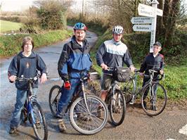 Steven, Tao, Gavin and Josh near Rattery - new photo for 2025