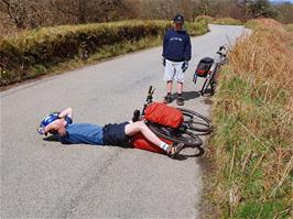 Joe tempts fate on the Bolventor road