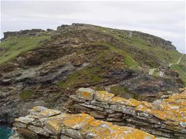 View of Tintagel Castle island from the mainland