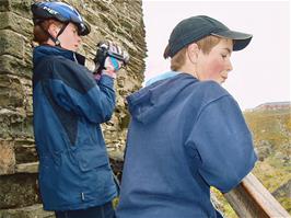 End of the road - the door to the castle was firmly shut, so Joe took some video looking back to the mainland