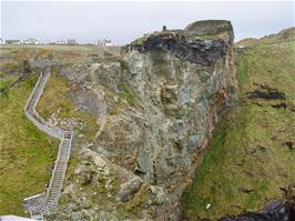View back to the mainland from Tintagel Castle island