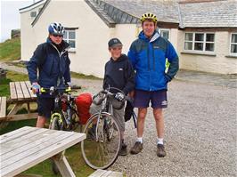Joe, Josh and Michael outside Tintagel YH