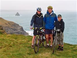 Joe, Michael and Josh outside Tintagel YH