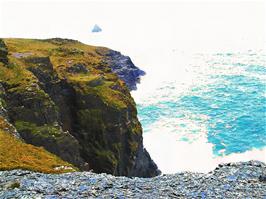 Great sea views from Tintagel Youth Hostel this morning, from an over-exposed Camcorder shot