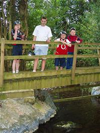 Footbridge at the end of the track in Burchett's Wood