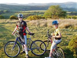 Joe and Josh on the open moor near Lud Gate