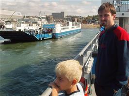 Glen and Tao on the Torpoint Ferry