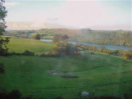View from the porthole in the roof of our dormitory, looking down to the River Fowey - new photo for 2025