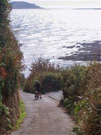 The steep climb from Talland Bay