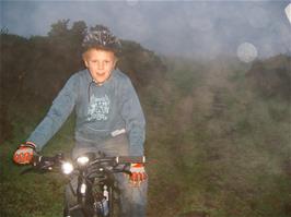 Ryan Havinga near Laughter Hole, taken with flash in the descending gloom - new photo for 2025