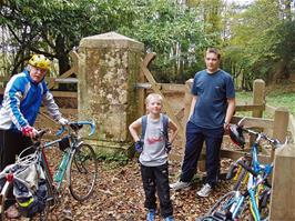David, Alex and Ben on the Ashprington cycle path
