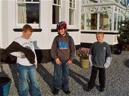 Ryan, Zac and Glen outside the Ilsington Country Hotel