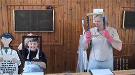 Ash assists the Paper-Maker at Wookey Hole Caves