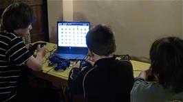 Atomic Bomberman to round off the evening in the Dining Room at Quantock Hills Youth Hostel