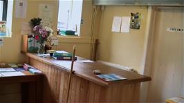 The Reception Desk at Quantock Hills Youth Hostel, which will close permanently at the end of this season