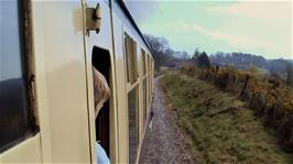 Our West Somerset Railway steam train chugs along towards Bishops Lydeard