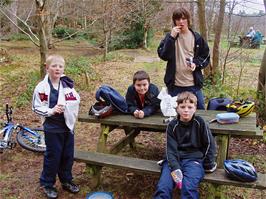 Alex, Scott, Matt and Ashley at Stover Country Park
