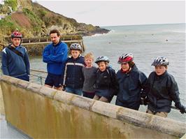 Ben, Tao, Ryan, Alex, Hallam, Zac and Ash at Polperro Harbour