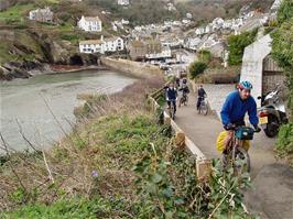 The steep climb out of Polperro