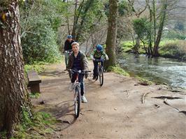 Setting out along the woodland path from Steps Bridge - new photo for 2025