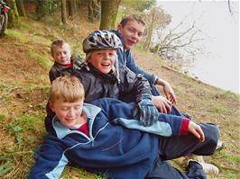 Olly, Ash, Ben and Sam on the banks of Venford Reservoir