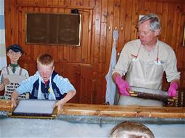Alex makes paper at Wookey Hole