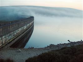 Fog rising from the water