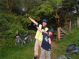 Charles and Sam at the start of the Terrace Walk