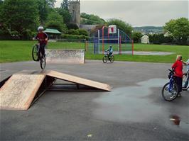 Ashley Freeman performs a jump at Ashburton Park