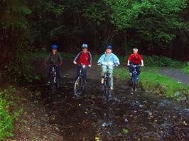 The group at the ford at the head of the Belford Mill track