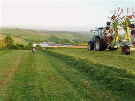 Jordan keeps a wary eye on the farmer who will shortly chase him to the final gateway