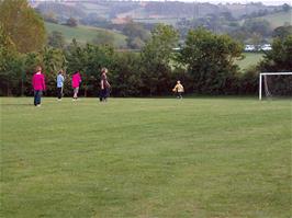Football fun in Landscove School playing field - new photo for 2025