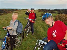 Alex, Ashley and Sam on Skerraton Down