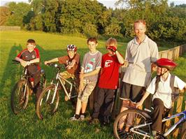The group at Staverton recreation ground: Ashley, Tom, Freddie, Sam, Charles and Alex