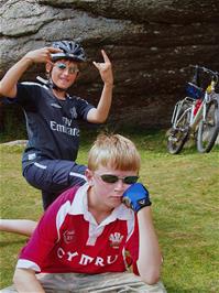 Henry and Olly at Saddle Tor