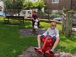 Ashley and Olly at Broadhempston Play Park