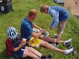 Charles prepares lunch overlooking Bude beach - new photo for 2025