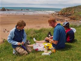 Lunch overlooking Bude beach