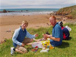 Lunch overlooking Bude beach - new photo for 2025